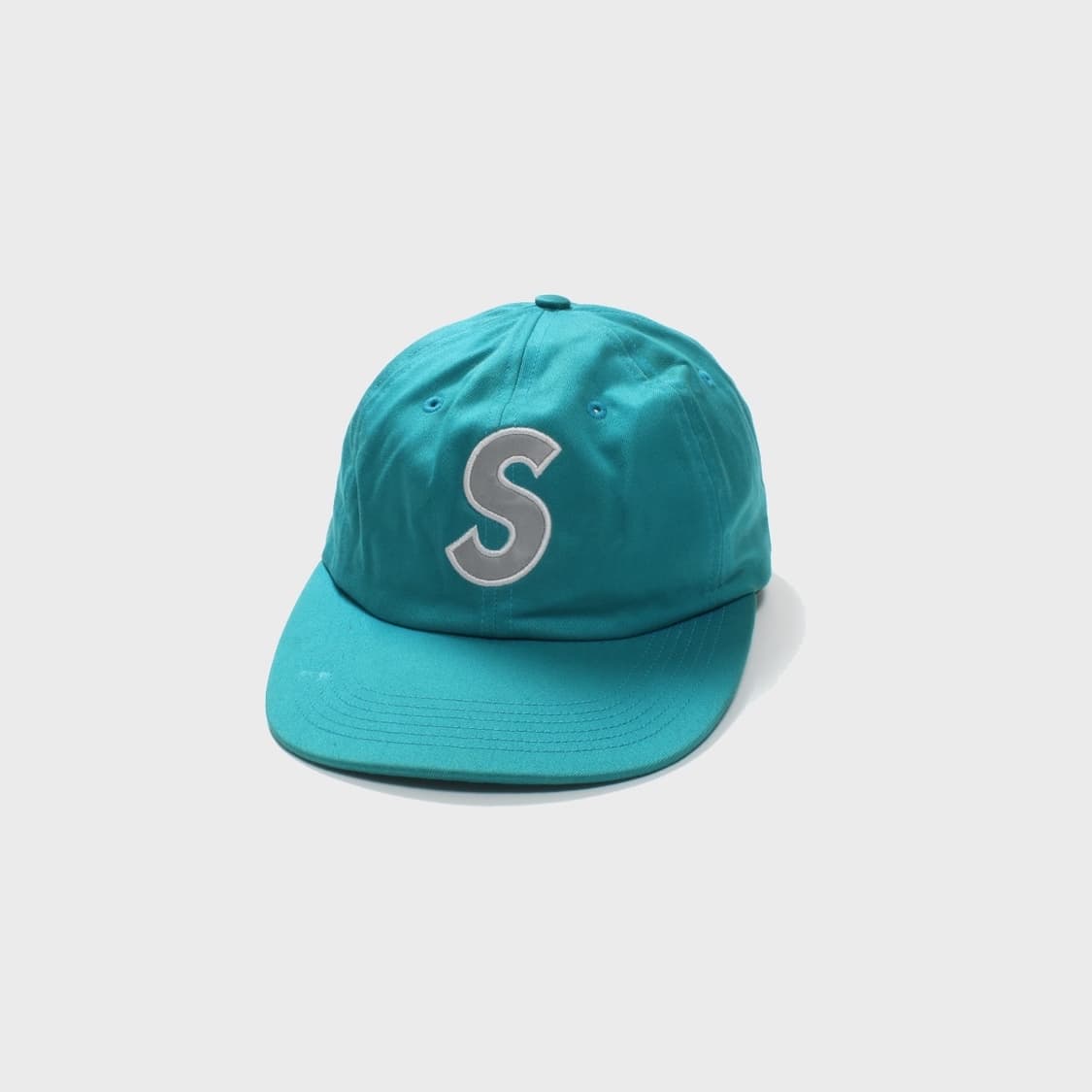Mint-colored Supreme S logo ball cap